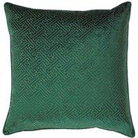 Paoletti Florence Polyester Filled Cushion Polyester Emerald, Green