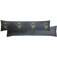 Evans Lichfield Gold Bee Draught Excluder Polyester Dark Grey, Grey