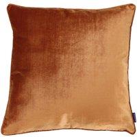 Paoletti Luxe Velvet Polyester Filled Cushion Rust, Orange