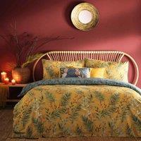 Furn. Mazari Double Duvet Cover Set Cotton Polyester Mustard, Yellow