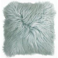Paoletti Mongolian Polyester Filled Cushion Wool Blue Blush, Blue