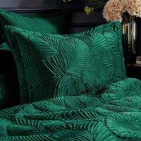 Paoletti Palmeria Oxford Pillowcase Polyester Cotton Emerald, Green