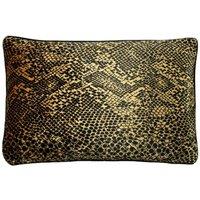 Paoletti Python Polyester Filled Cushion Polyester Gold, Gold