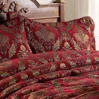 Riva Paoletti Shiraz Oxford Border Pillowcase - Burgundy, Red