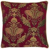 Paoletti Shiraz Polyester Filled Cushion Polyester Burgundy, Red