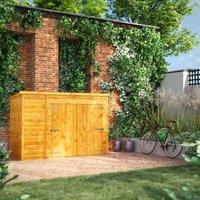 Power 8' x3' Pent Bike Shed, Brown