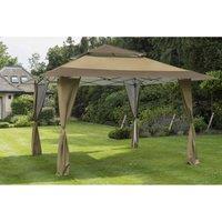 Garden Must Haves Norfolk Collection 4x4m Two Tone Pop Up Gazebo - Taupe/Brown, Brown