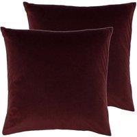 Furn. Aurora Twin Pack Polyester Filled Cushions Oxblood, Red