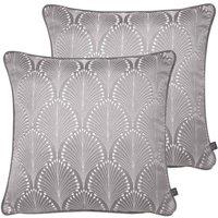 Prestigious Textiles Boudoir Twin Pack Polyester Filled Cushions Chrome, Silver