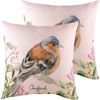 Evans Lichfield Chaffinch Twin Pack Polyester Filled Cushions Multi, Multi