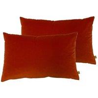 Furn. Contra Twin Pack Polyester Filled Cushions Tangerine, Green