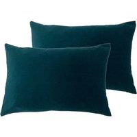 Furn. Contra Twin Pack Polyester Filled Cushions Teal, Green