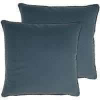 Furn. Cosmo Twin Pack Polyester Filled Cushions Blue 45 x 45cm, Blue