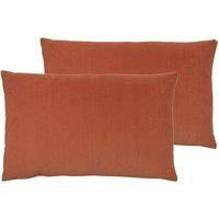 Furn. Contra Twin Pack Polyester Filled Cushions Brick, Orange