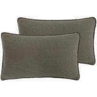 Furn. Cosmo Twin Pack Polyester Filled Cushions Grey 50 x 30cm, Grey