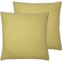 Evans Lichfield Dalton Twin Pack Polyester Filled Cushions Yellow, Yellow