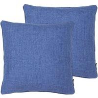 Paoletti Twilight Twin Pack Polyester Filled Cushions Denim, Blue
