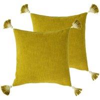 Furn. Eden Twin Pack Polyester Filled Cushions Moss, Green
