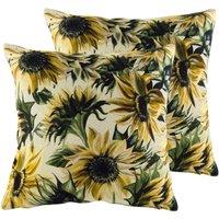 Evans Lichfield Elwood Sunflowers Twin Pack Polyester Filled Cushions Multi, Multi