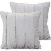 Paoletti Empress Twin Pack Polyester Filled Cushions Grey 45 x 45cm