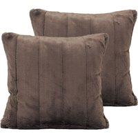 Paoletti Empress Twin Pack Polyester Filled Cushions Taupe 45 x 45cm