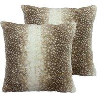 Paoletti Fawn Twin Pack Polyester Filled Cushions Multi, Multi