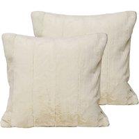 Paoletti Empress Twin Pack Polyester Filled Cushions Cream 55 x 55cm, Cream