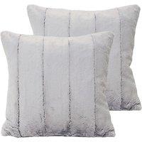 Paoletti Empress Twin Pack Polyester Filled Cushions Grey 55 x 55cm, Grey