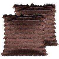 Furn. Flicker Twin Pack Polyester Filled Cushions Rock Rose, Pink