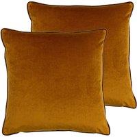 Furn. Gemini Twin Pack Polyester Filled Cushions Pumpkin, Orange