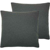 Evans Lichfield Malham Twin Pack Polyester Filled Cushions Granite 50 x 50cm, Grey