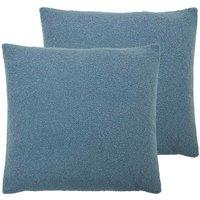 Evans Lichfield Malham Twin Pack Polyester Filled Cushions Wedgewood 50 x 50cm, Blue