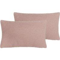 Evans Lichfield Malham Twin Pack Polyester Filled Cushions Powder 30 x 50cm, Pink