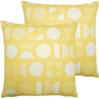 Furn. Malmo Twin Pack Polyester Filled Cushions Yellow, Yellow