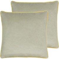 Paoletti Meridian Twin Pack Polyester Filled Cushions Dove/Ceylon, Grey