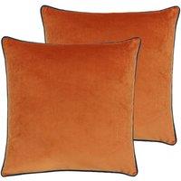 Paoletti Meridian Twin Pack Polyester Filled Cushions Tiger/Teal, Green