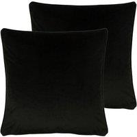 Evans Lichfield Opulence Twin Pack Polyester Filled Cushions Jet, Black