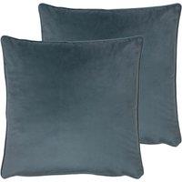 Evans Lichfield Opulence Twin Pack Polyester Filled Cushions Petrol, Grey