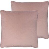 Evans Lichfield Opulence Twin Pack Polyester Filled Cushions Powder, Pink