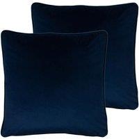 Evans Lichfield Opulence Twin Pack Polyester Filled Cushions Royal, Blue