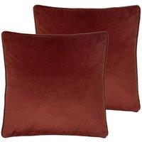 Evans Lichfield Opulence Twin Pack Polyester Filled Cushions Sunset, Orange