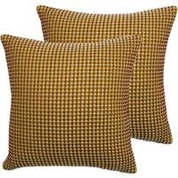 Furn. Rowan Twin Pack Polyester Filled Cushions Henna, Orange