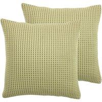 Furn. Rowan Twin Pack Polyester Filled Cushions Natural, Cream
