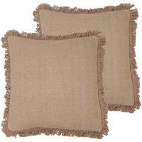 Furn. Sienna Twin Pack Polyester Filled Cushions Blush Pink, Pink