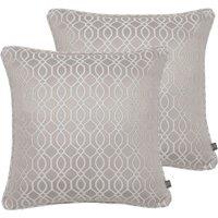 Prestigious Textiles Skyscraper Twin Pack Polyester Filled Cushions Stone, Cream