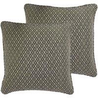 Paoletti Tangier Twin Pack Polyester Filled Cushions Monochrome 55 x 55cm