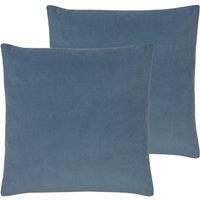 Evans Lichfield Sunningdale Twin Pack Polyester Filled Cushions Wedgewood 50 x 50cm, Blue