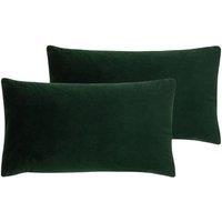 Evans Lichfield Sunningdale Twin Pack Polyester Filled Cushions Bottle 30 x 50cm, Green