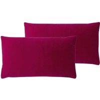 Evans Lichfield Sunningdale Twin Pack Polyester Filled Cushions Cerise 30 x 50cm