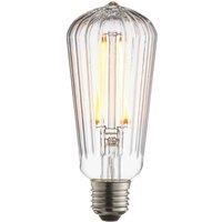 Crossland Grove Ribbed Pear Bulb Clear Glass, Clear